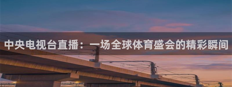 球神体育在线直播：中央电视台直播：一场全球体育盛会的精彩瞬间